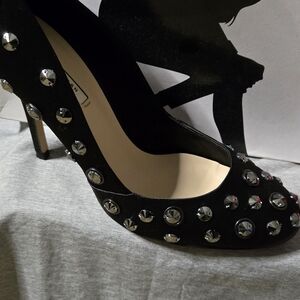 Zara Black Studded Heels